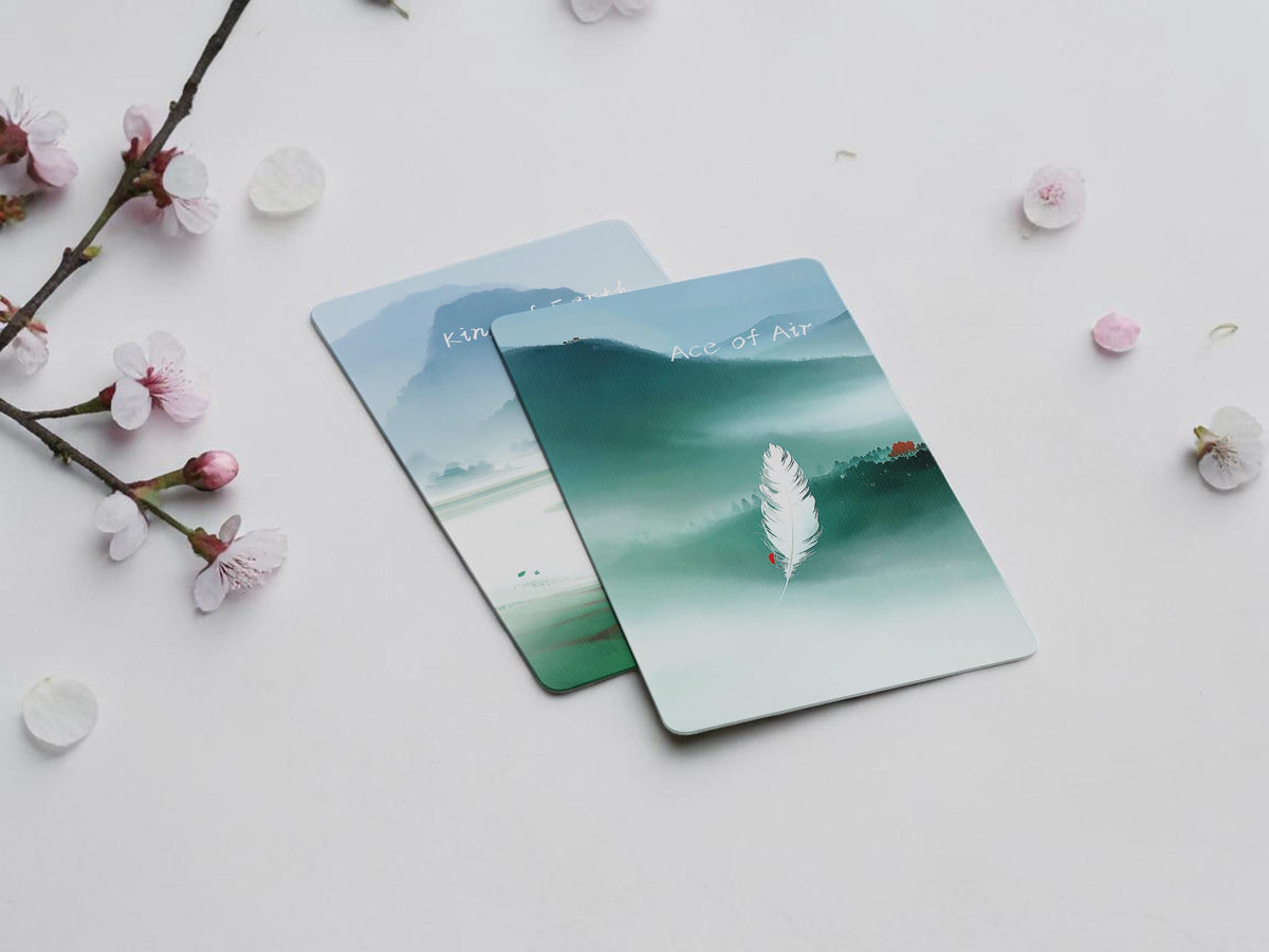 Whispering Moon Tarot: Minimalist Japanese Rider-Waite Deck