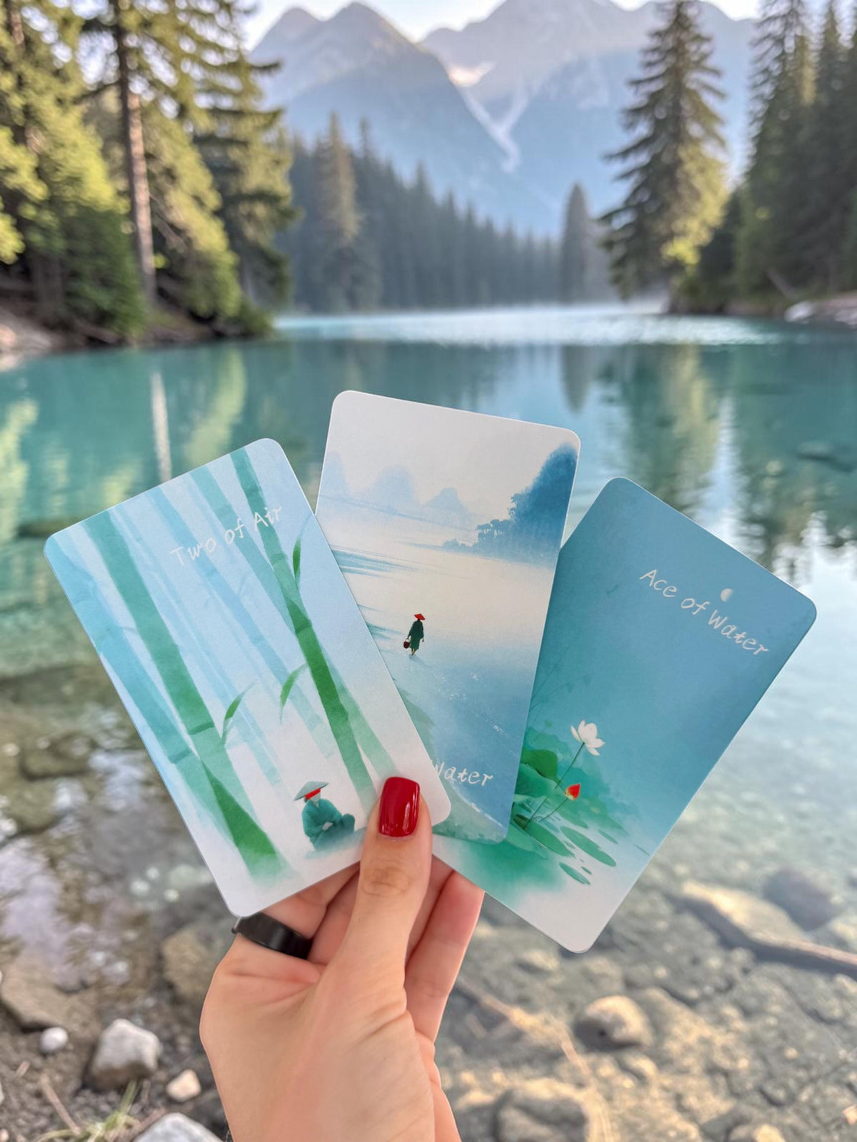 Whispering Moon Tarot: Minimalist Japanese Rider-Waite Deck
